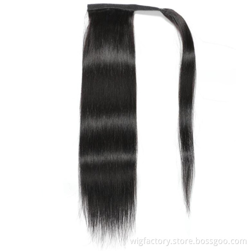 chinese hair vendors,the best selling mink virgin cuticle aligned hair ponytail,100% human hair straight ponytails